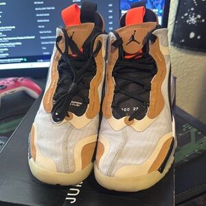 Air Jordan Tan and Black Sneakers